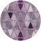 Homeroots 8' Merlot Purple And Lavender Round Geometric Washable Indoor Outdoor Area Rug 583042 - alternate 8