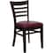 Flash Furniture Hercules Restaurant Chair, Wood Back, 17-1/4 in W 20" L 33-3/4" H XU-DGW0005LAD-WAL-BURV-GG - alternate 1