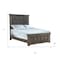 Homeroots Brown Carved Geometric Distressed Solid Wood Queen Bed Frame 554347 - alternate 6