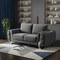 Homeroots 72in Dark Gray And Silver Velvet Loveseat 518574 - alternate 8