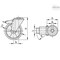 Elesa 451921-ESD Castors steel bracket ESD Mould-on polyurethane coating plate bracket 451921-ESD - alternate 2