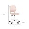 Homeroots Pink and White Adjustable Height Swivel Rolling Office Chair 568065 - alternate 5