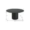 Homeroots 60" Black Solid Wood Pedestal Base Round Top Dining Table 721044 - alternate 5