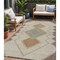 Homeroots 5' X 8' Brown Copper And Fern Green Geometric Washable Indoor Outdoor Area Rug 631898 - alternate 1