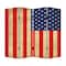 Homeroots 84" Red Natural And Blue American Flag Reversible Canvas Folding Four Panel Room Divider 274693 - alternate 6