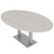 Skutchi Designs Oval Conference Table With Power Unit, 48 in W, 72 in L, Ivory HAR-OVL-48X72-DOU-K458-NA - alternate 1