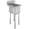 Amgood 24 in. x 23.5 in. Stainless Steel One Compartment Sink w/Faucet and 18 in. x 18 in. x 12 in. Bowl AMG SINK S1C-181812-F-K-Z - alternate 1