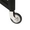 Homeroots Black Steel And Glass Rolling Bar Cart 530463 - alternate 6