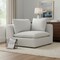 Homeroots 44" Gray Fabric Modular Sofa With Brown Legs 641030 - alternate 7