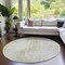 Homeroots 8' Beige And Taupe Round Abstract Washable Indoor Outdoor Area Rug 587262 - alternate 8