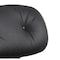 Homeroots 35" Black and Brown Genuine Leather Tufted Swivel Lounge Chair With Ottoman 526374 - alternate 9