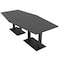 Skutchi Designs Hexagon Conference Table With Power Unit, 48 in W, 96 in L, Grey HAR-HEX.IR-48X96-DOU.BK-WA7949-NA - alternate 1
