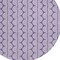Homeroots 8' Purple And Ivory Round Ogee Washable Indoor Outdoor Area Rug 601598 - alternate 8