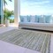 Homeroots 10' X 14' Pewter Striped Washable Indoor Outdoor Area Rug 607973 - alternate 6