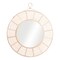 Homeroots 37" Natural Round Framed Accent Mirror 524076 - alternate 9