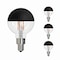 Bulbrite LED Filament, 2.5 Watt Dimmable G16 Light Bulb, Half Black Finish, E12 Base, 2700K 200 Lumens, 4PK 862062 - alternate 1
