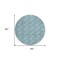 Homeroots 8' Teal Blue And Ivory Round Geometric Washable Indoor Outdoor Area Rug 595039 - alternate 7