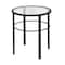 Homeroots 22" Black And Clear Glass And Steel Round End Table 543815 - alternate 9