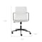 Homeroots White and Black Steel and Faux Leather Adjustable Swivel Rolling Office Chair 544968 - alternate 8