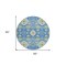 Homeroots 8' Blue Green And Orange Round Oriental Washable Indoor Outdoor Area Rug 597676 - alternate 7