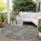 Homeroots 8' Taupe Brown And Beige Round Patchwork Washable Indoor Outdoor Area Rug 581625 - alternate 8