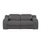 Homeroots 76in Dark Gray and Silver Italian Leather Power Reclining Loveseat 633749 - alternate 1