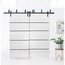 Sartodoors Sliding Closet Barn Bypass Doors, Planum 0015 White Silk and Aluminum Strips, Sturdy Top Mount 6.6f PLANUM0015BBB-WS-48 - alternate 1