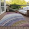 Homeroots 3' X 5' Beige Purple And Ivory Abstract Washable Indoor Outdoor Area Rug 577283 - alternate 9