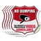 Signmission No Dumping Shield Sign This Property Is, 4 inch X 4 inch, Vinyl Decal, 5PK SHI-D-5PACK-4-393 - alternate 1