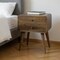 Homeroots 22" Gray Solid Wood Two Drawer Nightstand 651528 - alternate 15