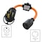 Ac Works 14-50P to L6-30R Adapter, 1.5 ft, 30A Breaker-Protected, Heavy-Duty STW S1450ICBL630 - alternate 5