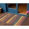 Homeroots 3' X 5' Granite Gray Copper And Yellow Striped Washable Indoor Outdoor Area Rug 598890 - alternate 1