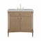 James Martin Vanities Kinnsden 36" Single Vanity, Weathered Oak w/ 3 CM Eternal Jasmine Pearl Silestone Top D680-V36-WTO-3EJP - alternate 1
