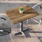 Flash Furniture Commercial All-Weather 24x30 Natural HPL Tabletop with Silver X Base ST-REC2430-NAT-T2222S-GG - alternate 8