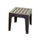 Adams Mfg Side Table Big Easy Earth Brown Square Resin Stackable Earth Brown 258366 - alternate 4