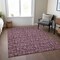 Homeroots 8' X 10' Merlot Mauve And Ivory Floral Washable Indoor Outdoor Area Rug 581903 - alternate 5
