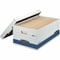 Bankers Box File Box, Corrugated Fiberboard, 15 in W, 24 in D, 10 in H, Lift-Off Locking Lid Closure 00702 - alternate 1
