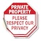 Signmission Private Property Please Respect Our, 6 inch X 6 inch, Vinyl Decal, 2PK OC-D-2PACK-6-149 - alternate 1
