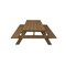 Homeroots 94" Brown Solid Wood Outdoor Picnic Table with Umbrella Hole 525008 - alternate 3