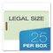 Pendaflex HD Pressboard Fastener Folders, Straight Tab, Expands 2", 2 Fasteners, Legal, Light Green, 25PK 17185 - alternate 5