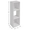 Homeroots 35" Black Solid Wood Three Tier Bookcase 489291 - alternate 2