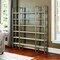 Homeroots Natural Iron and Solid Wood Six Tier Bookcase 392227 - alternate 10