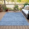 Homeroots 3' X 5' Blue And Ivory Abstract Washable Indoor Outdoor Area Rug 631587 - alternate 7