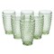 Martha Stewart 6 Piece Hobnail Handmade Glass Tumbler Set in Green 120575.01 - alternate 1