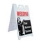 Signmission Welding Steel Aluminum Stainless, A-Frame & 2 Decals Installed, Heavy-Duty Plastic Frame SBHD-D-2436-WeldingSteelAluminumStainles - alternate 1