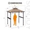 Sunjoy 8 ft. x 5 ft. Brown Steel 2-tier Grill Gazebo with Tan and Brown Canopy A103002203 - alternate 7
