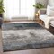 Homeroots 9' X 12' Gray Black And Brown Abstract Washable Indoor Outdoor Area Rug 603027 - alternate 9