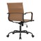 Leisuremod Harris Faux Leather Office Chair - Mid-Back Ergonomic Swivel Desk Chair, Iron Base HOBL19LBRL - alternate 8