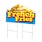 Signmission French Fries Die Cut Yard Sign & Stake outdoor plastic coroplast window, C-DC-2436-DS-French Fries19 C-DC-2436-DS-French Fries19 - alternate 1