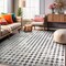 World Rug Gallery Geometric Distressed Abstract Washable Non Slip Area Rug 5 ft x 7 ft Ivory WR69IVORY5X7 - alternate 1